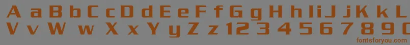 フォントDgSerpentine – 茶色の文字が灰色の背景にあります。