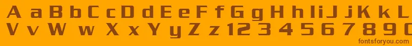 DgSerpentine-Schriftart – Braune Schriften auf orangefarbenem Hintergrund