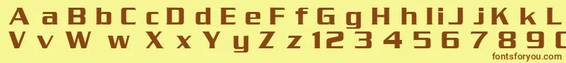 DgSerpentine Font – Brown Fonts on Yellow Background