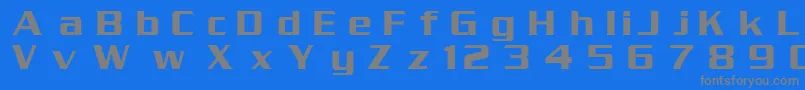 フォントDgSerpentine – 青い背景に灰色の文字