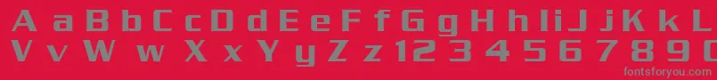フォントDgSerpentine – 赤い背景に灰色の文字