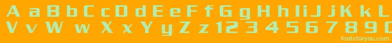 DgSerpentine Font – Green Fonts on Orange Background