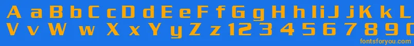 DgSerpentine Font – Orange Fonts on Blue Background