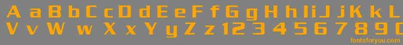 フォントDgSerpentine – オレンジの文字は灰色の背景にあります。