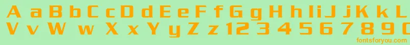 Шрифт DgSerpentine – оранжевые шрифты на зелёном фоне