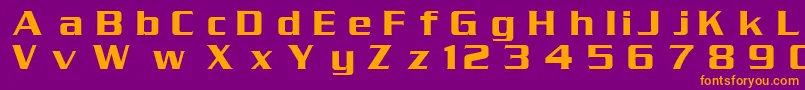 DgSerpentine-fontti – oranssit fontit violetilla taustalla