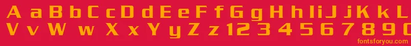 DgSerpentine Font – Orange Fonts on Red Background
