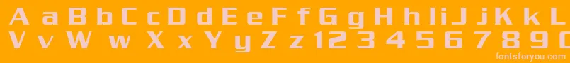DgSerpentine-fontti – vaaleanpunaiset fontit oranssilla taustalla