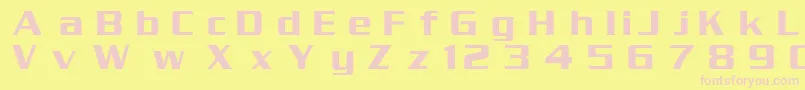 DgSerpentine-fontti – vaaleanpunaiset fontit keltaisella taustalla