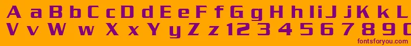 フォントDgSerpentine – オレンジの背景に紫のフォント