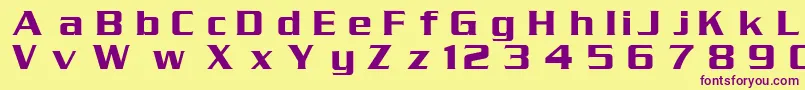 Шрифт DgSerpentine – фиолетовые шрифты на жёлтом фоне
