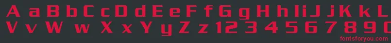 DgSerpentine-fontti – punaiset fontit mustalla taustalla