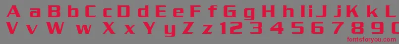 フォントDgSerpentine – 赤い文字の灰色の背景