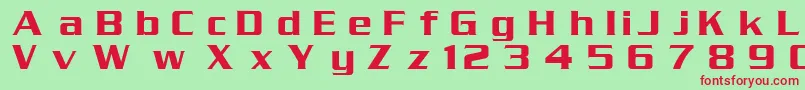 DgSerpentine-fontti – punaiset fontit vihreällä taustalla