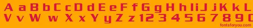 DgSerpentine Font – Red Fonts on Orange Background