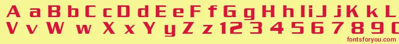 Шрифт DgSerpentine – красные шрифты на жёлтом фоне