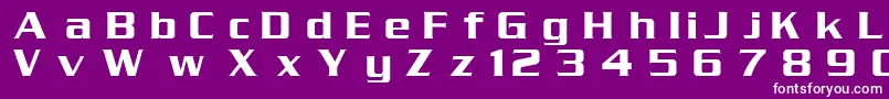 Fonte DgSerpentine – fontes brancas em um fundo violeta