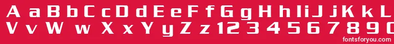 DgSerpentine-fontti – valkoiset fontit punaisella taustalla