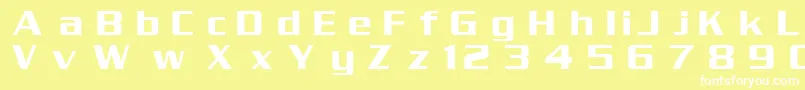 DgSerpentine-fontti – valkoiset fontit keltaisella taustalla