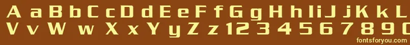 DgSerpentine-fontti – keltaiset fontit ruskealla taustalla