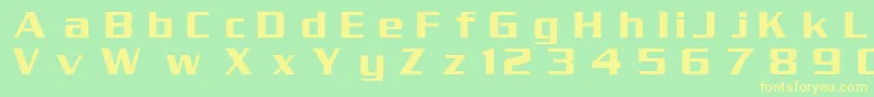 DgSerpentine Font – Yellow Fonts on Green Background