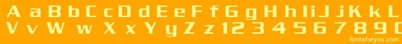 フォントDgSerpentine – オレンジの背景に黄色の文字