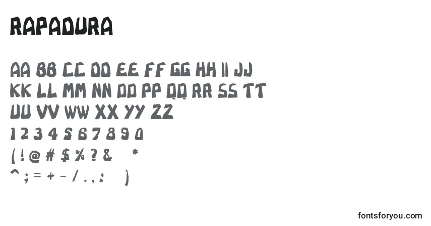 Rapaduraフォント–アルファベット、数字、特殊文字