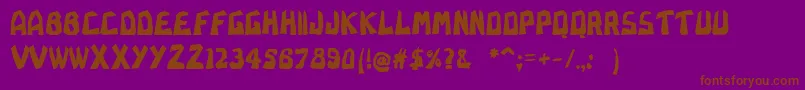 Rapadura Font – Brown Fonts on Purple Background