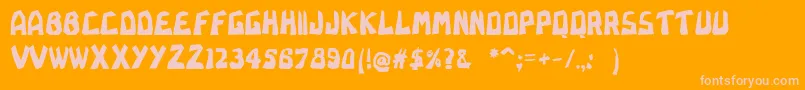 Rapadura Font – Pink Fonts on Orange Background
