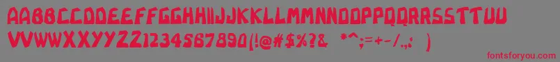Rapadura Font – Red Fonts on Gray Background
