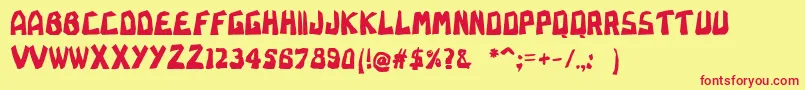 Rapadura Font – Red Fonts on Yellow Background
