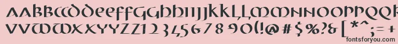 MkuncialePen Font – Black Fonts on Pink Background