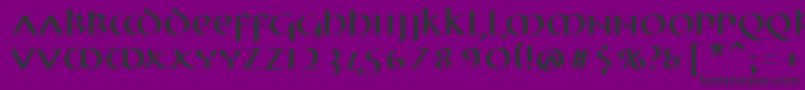 Шрифт MkuncialePen – чёрные шрифты на фиолетовом фоне