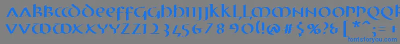 MkuncialePen Font – Blue Fonts on Gray Background