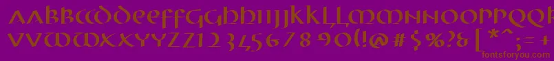 fuente MkuncialePen – Fuentes Marrones Sobre Fondo Morado