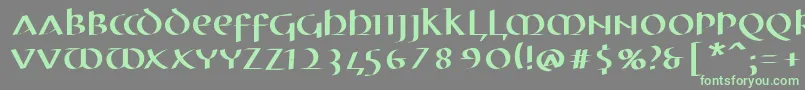 MkuncialePen Font – Green Fonts on Gray Background