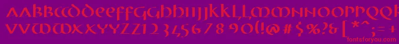 MkuncialePen Font – Red Fonts on Purple Background