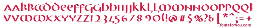 MkuncialePen Font – Red Fonts on White Background