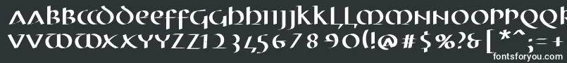 MkuncialePen-Schriftart – Weiße Schriften auf schwarzem Hintergrund