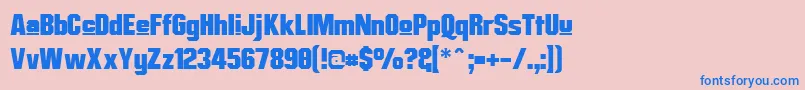 MisterBelvedereUpper Font – Blue Fonts on Pink Background