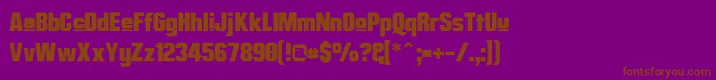 MisterBelvedereUpper Font – Brown Fonts on Purple Background