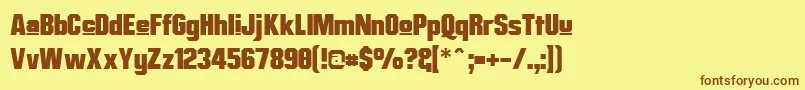 MisterBelvedereUpper Font – Brown Fonts on Yellow Background