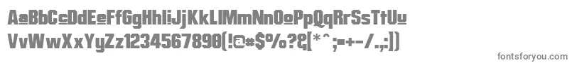 MisterBelvedereUpper-fontti – harmaat kirjasimet valkoisella taustalla