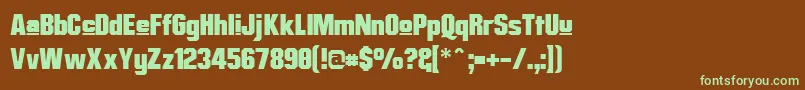 MisterBelvedereUpper Font – Green Fonts on Brown Background