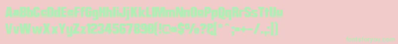 MisterBelvedereUpper Font – Green Fonts on Pink Background