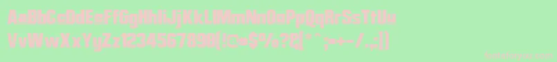 MisterBelvedereUpper Font – Pink Fonts on Green Background