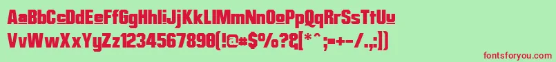 MisterBelvedereUpper Font – Red Fonts on Green Background