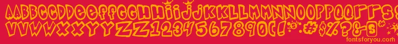Indigojoker Font – Orange Fonts on Red Background