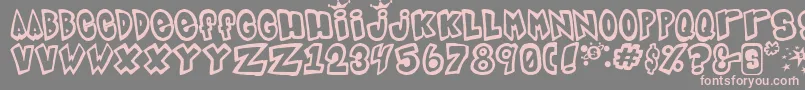 Indigojoker Font – Pink Fonts on Gray Background