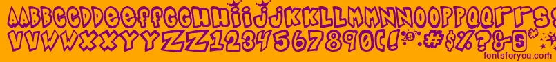 Indigojoker Font – Purple Fonts on Orange Background